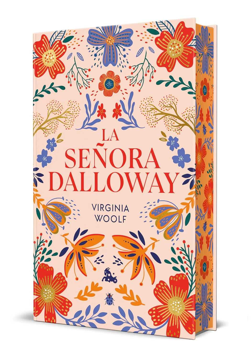 Libro La Señora Dalloway en edición especial con cantos pintados y tapa dura