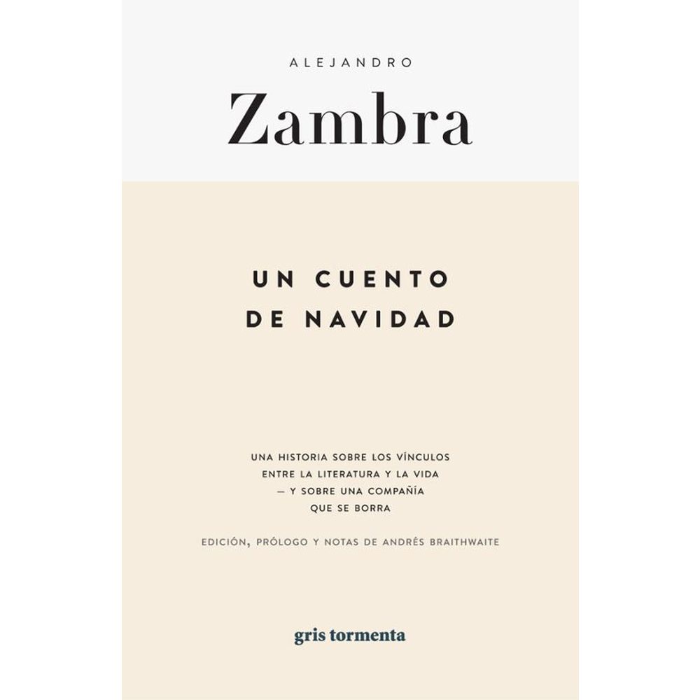 Libro Un cuento de Navidad de Alejandro Zambra - Gris Tormenta