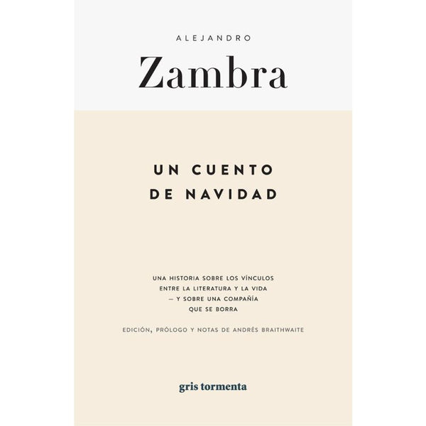 Libro Un cuento de Navidad de Alejandro Zambra - Gris Tormenta