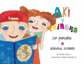 Libro Aki Y Trinuka Sin Pantallas en Español - Inglés de Trinidad Ried - Nueva Patris